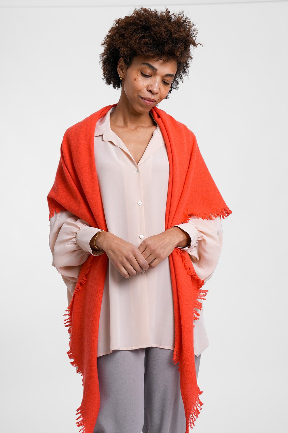 Quelara Wool Stola - corallo