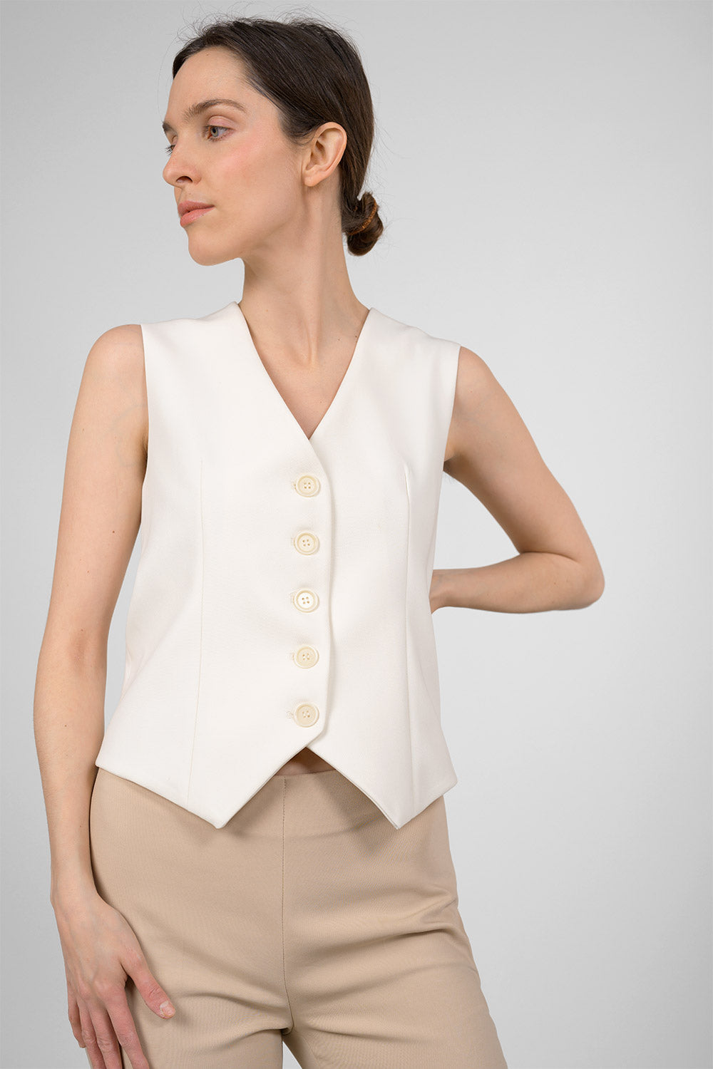 Yora 1111 Gilet- milk