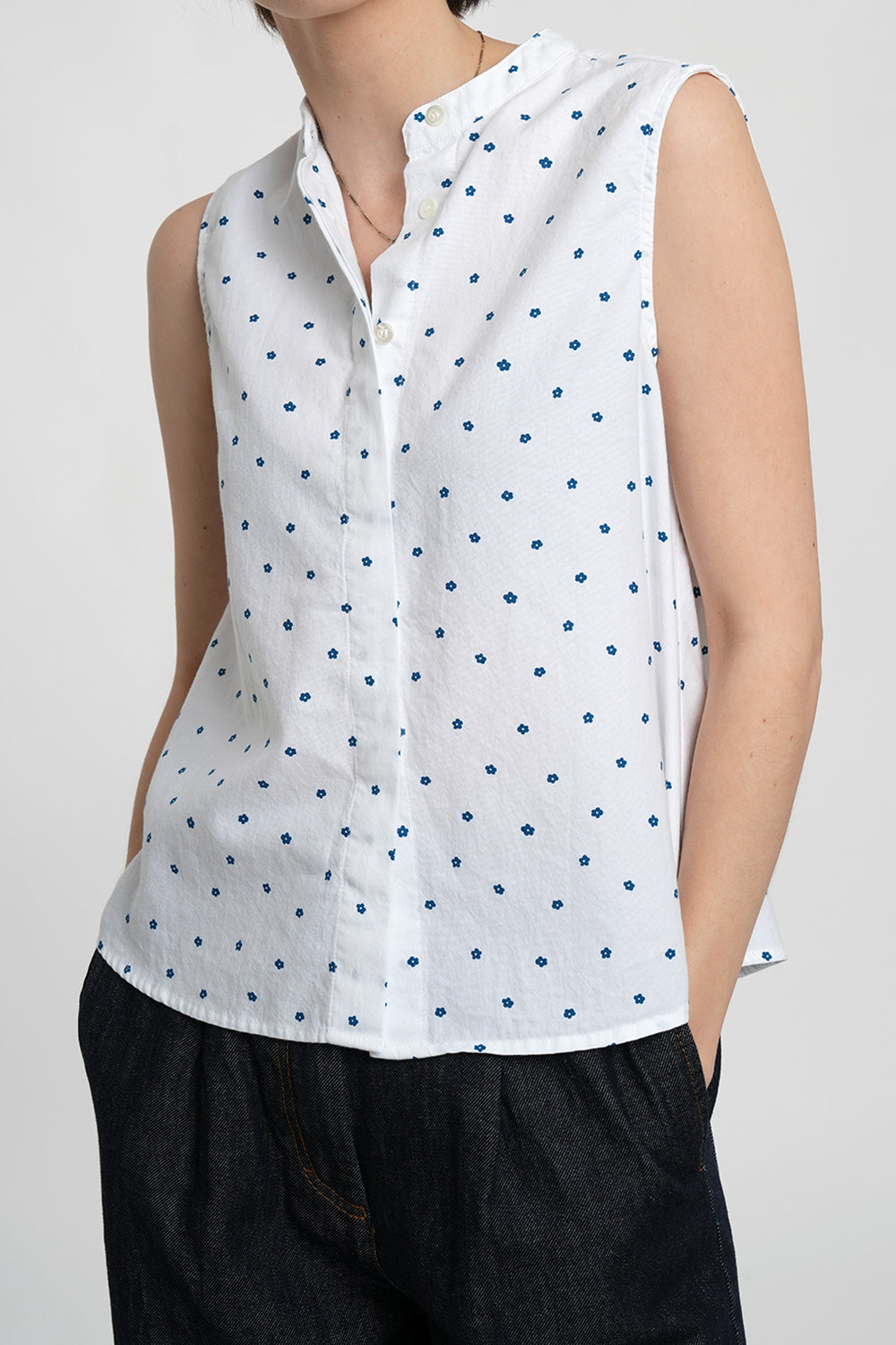 Cathy 1090 Blouse - flowers white