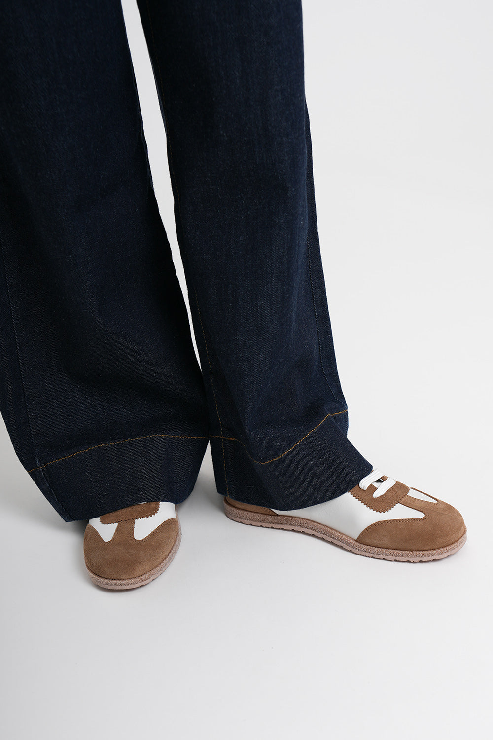 Alba Cr Gu Shoe - cognac white