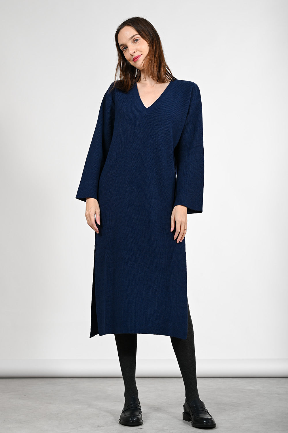 Alessia Wool Dress - blue