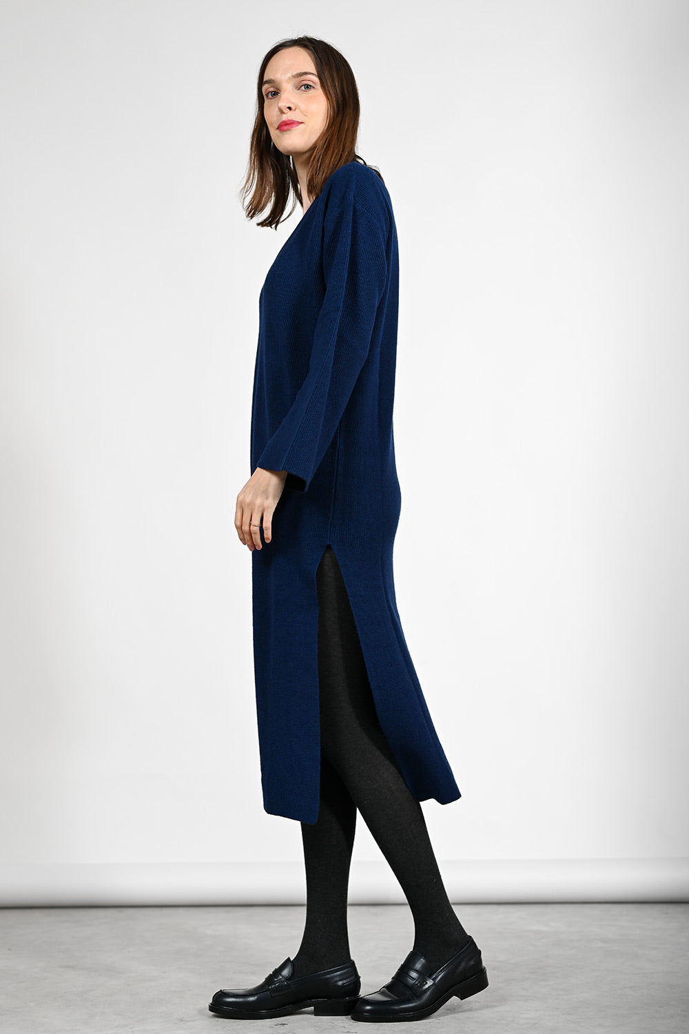 Alessia Wool Dress - blue