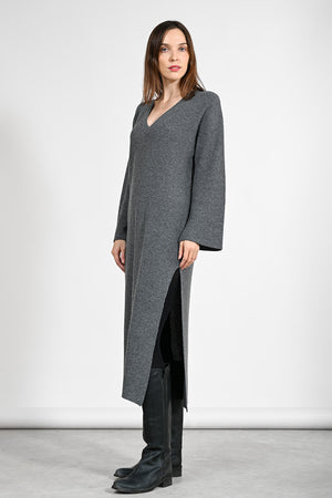 Alessia Wool Dress - dark grey