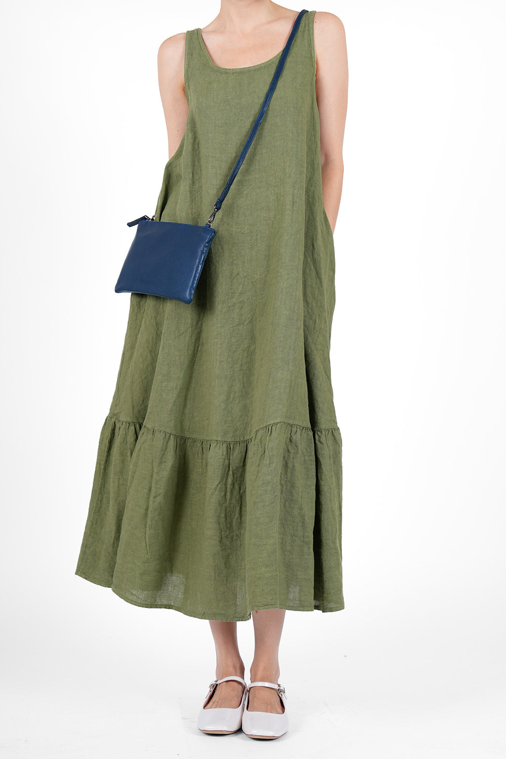Aline Linen Dress - khaki
