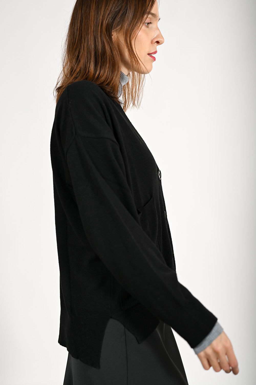 Anada Wool Cardigan - black