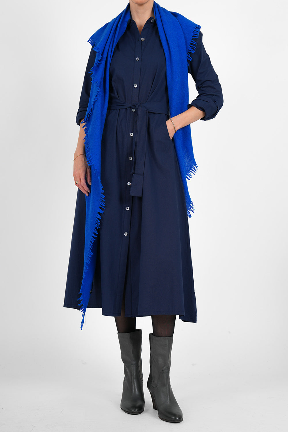 Arumba Poplin Dress - blue