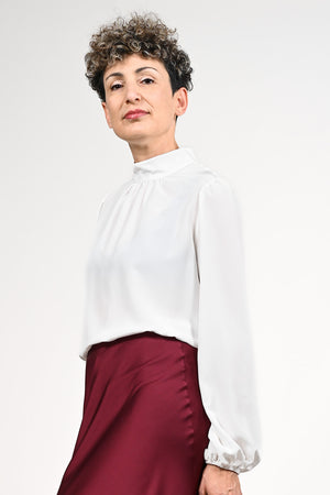 Cafilia Silk Blouse - white