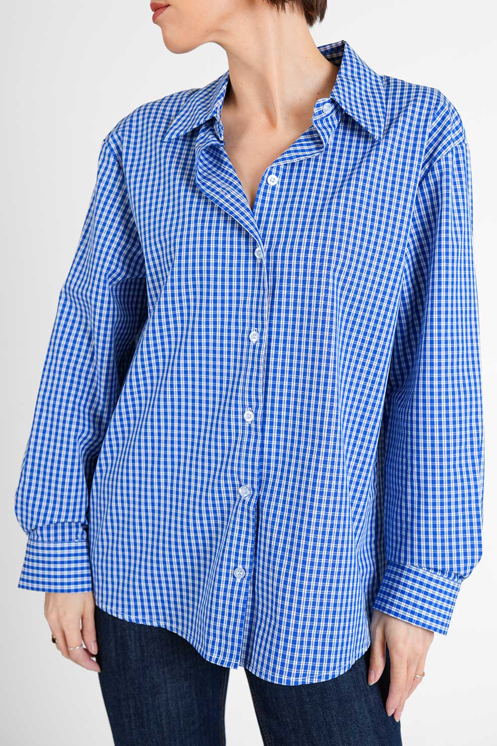 Calea Blouse - blue white