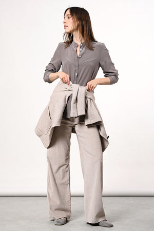 Camille Silk Blouse - dust