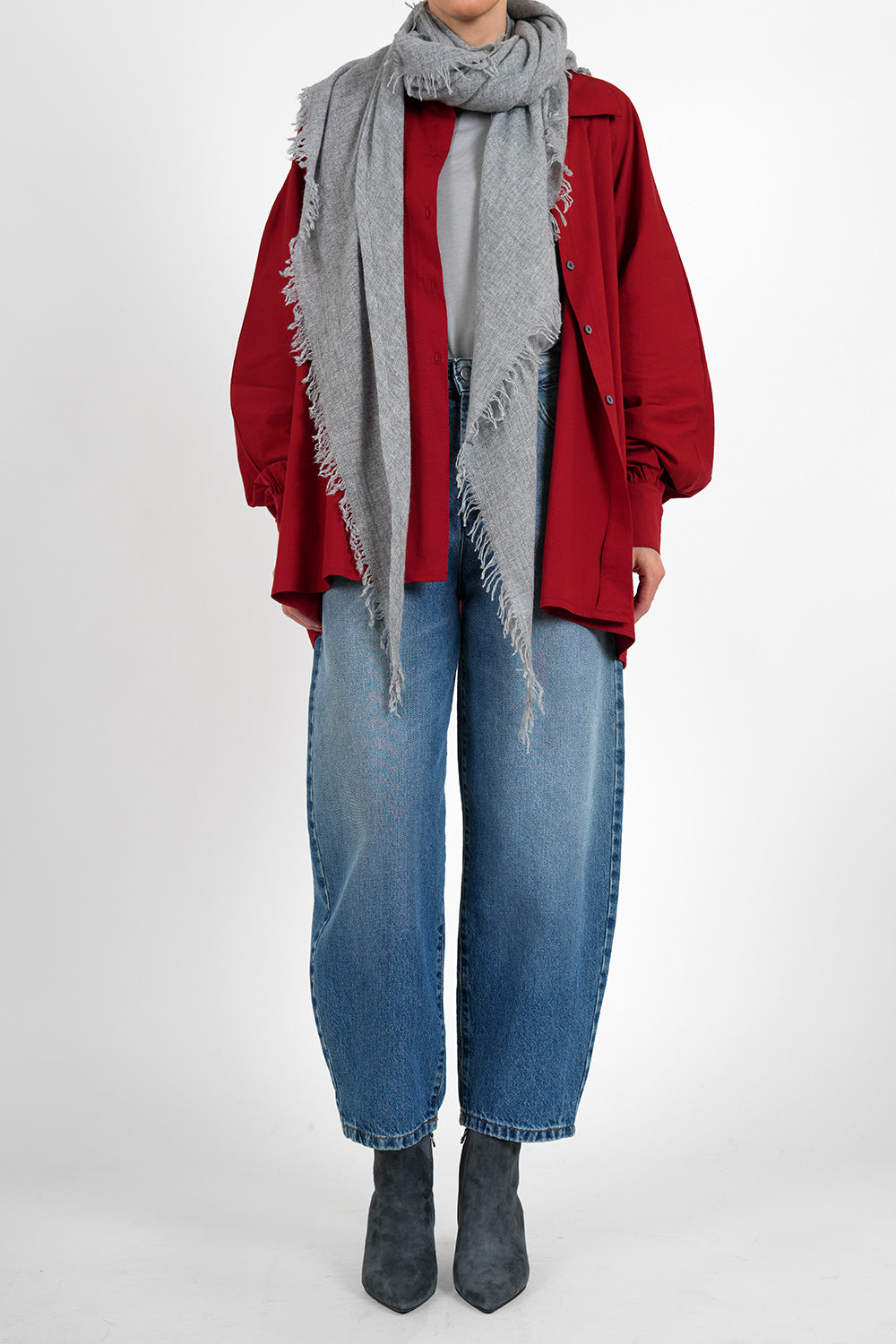 Cerena Poplin Blouse - red