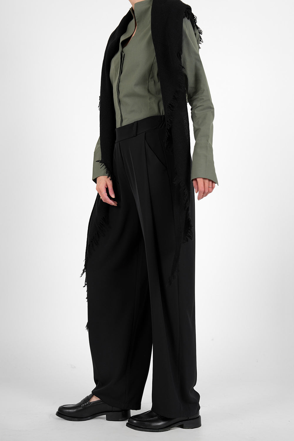 Cilla Poplin Blouse - khaki