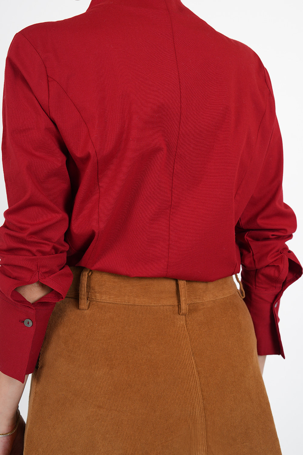 Cilla Poplin Blouse - red