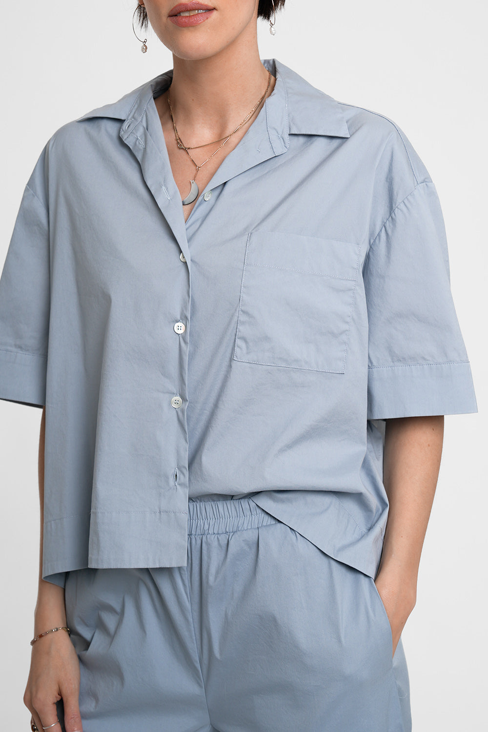 Como Blouse - dusty blue