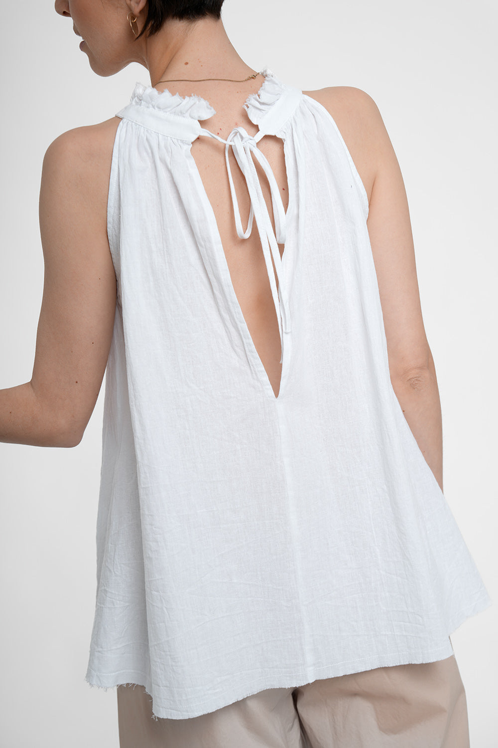 Cora Linen Blouse - white