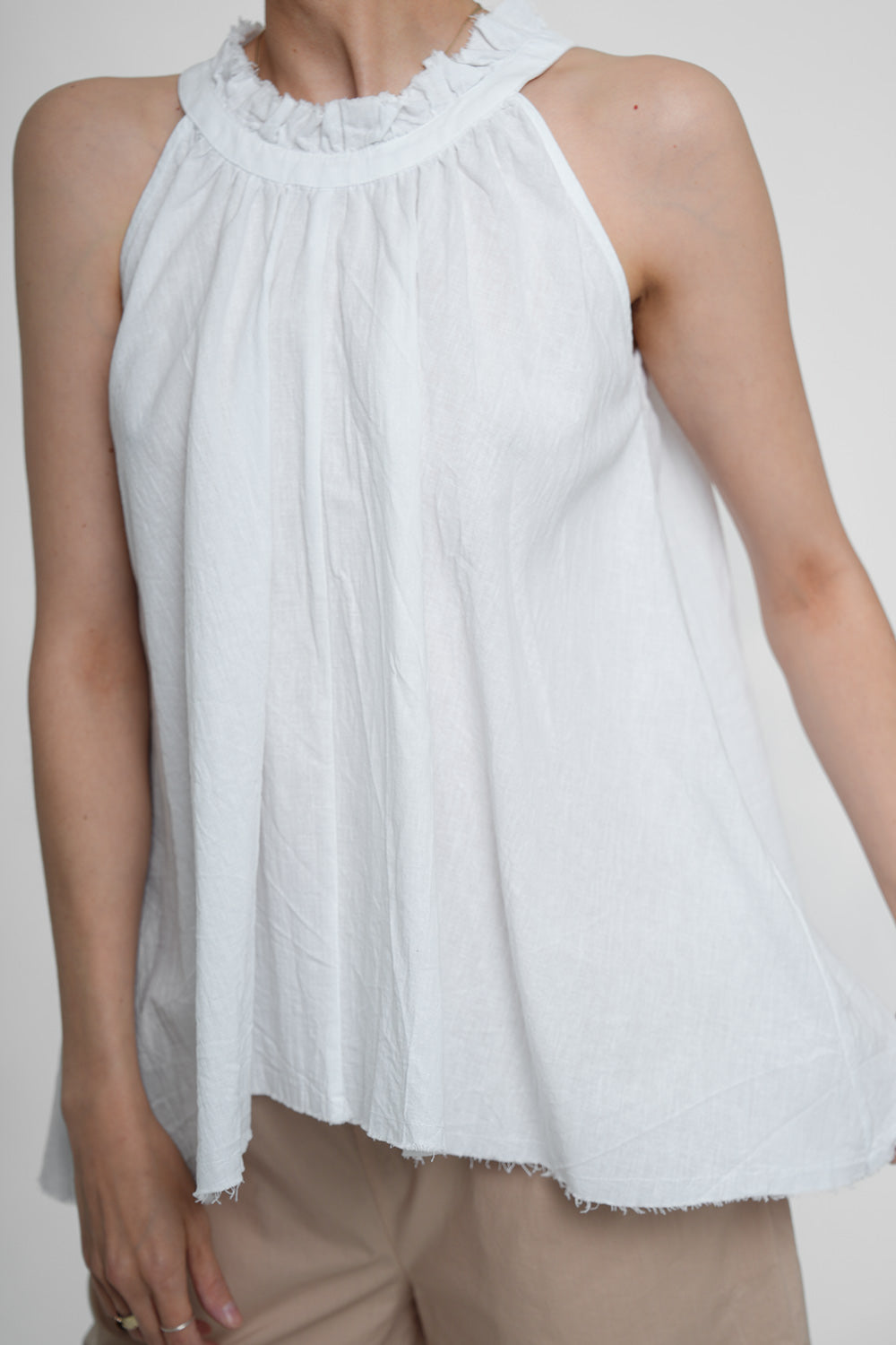Cora Linen Blouse - white