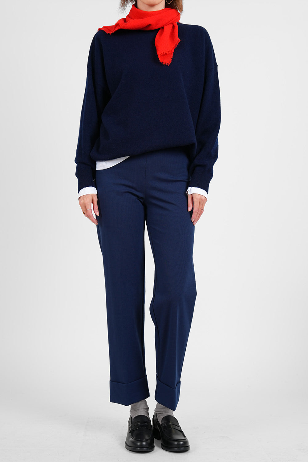 Mailin Wool Pullover - dark blue