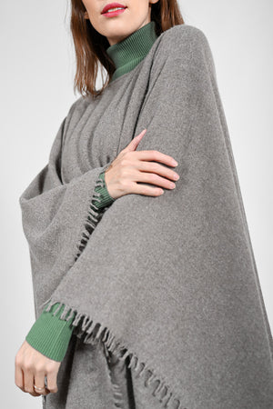 New Poncho Wool & Cashmere - taupe