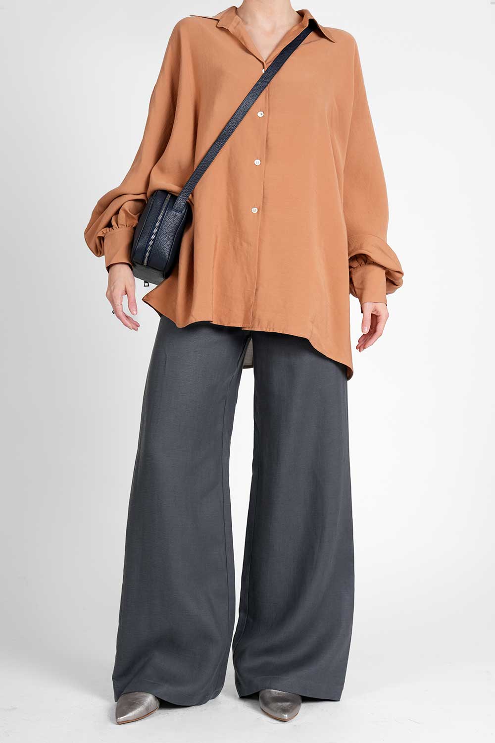 Prima Cupro Pants - darkgrey