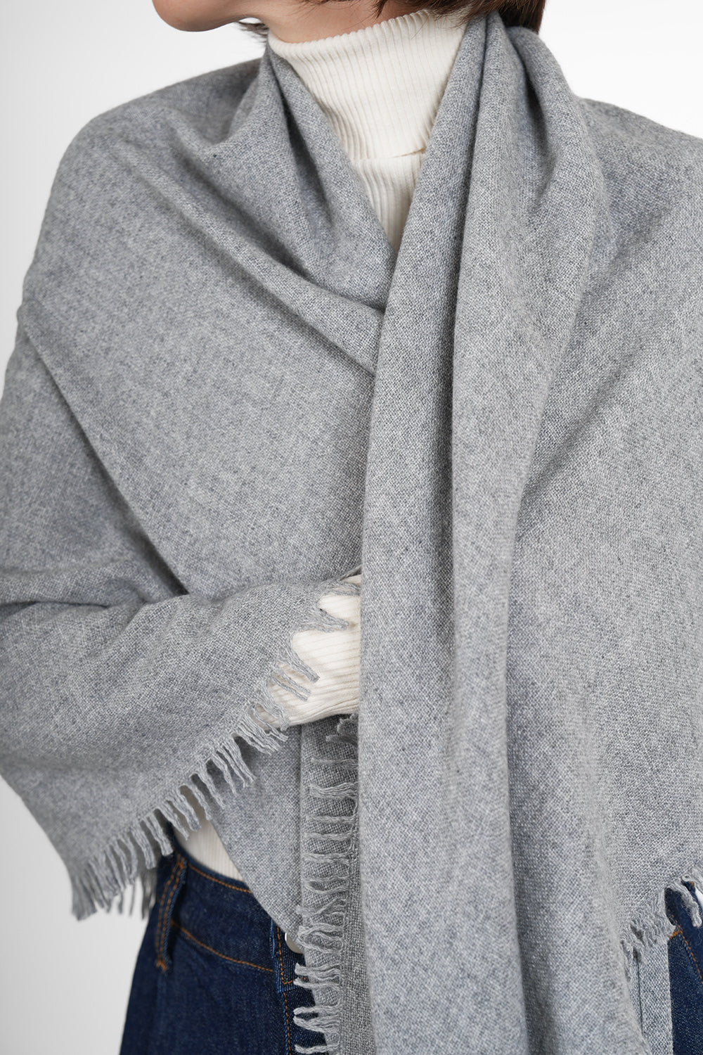Quelara Wool Stola - grey