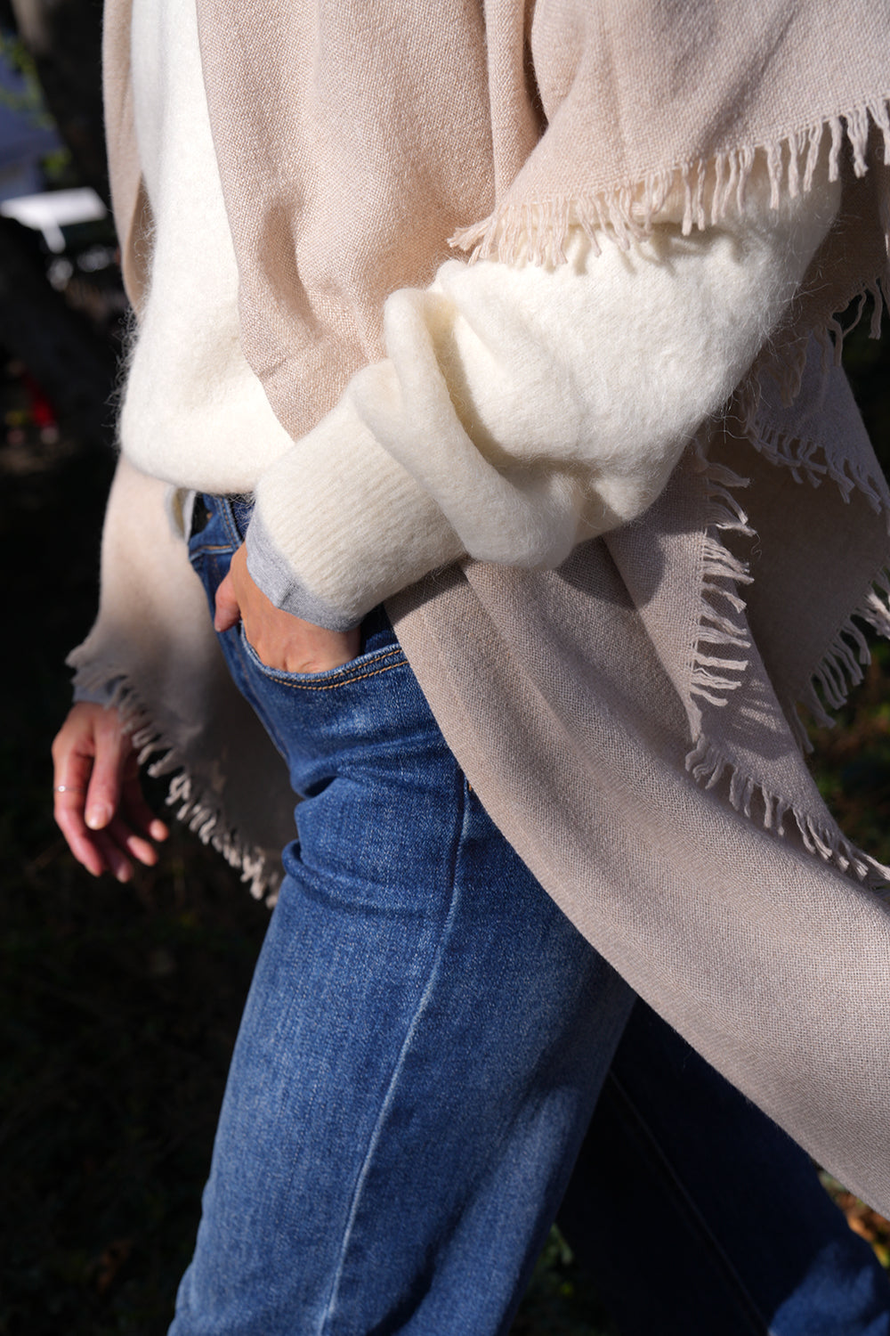 Quelara Wool Stola - sand