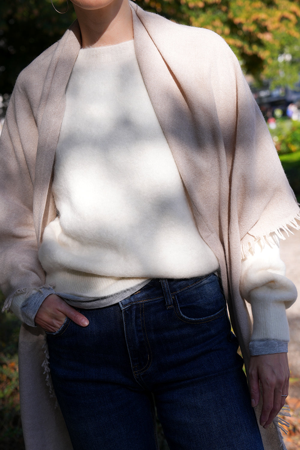 Quelara Wool Stola - sand