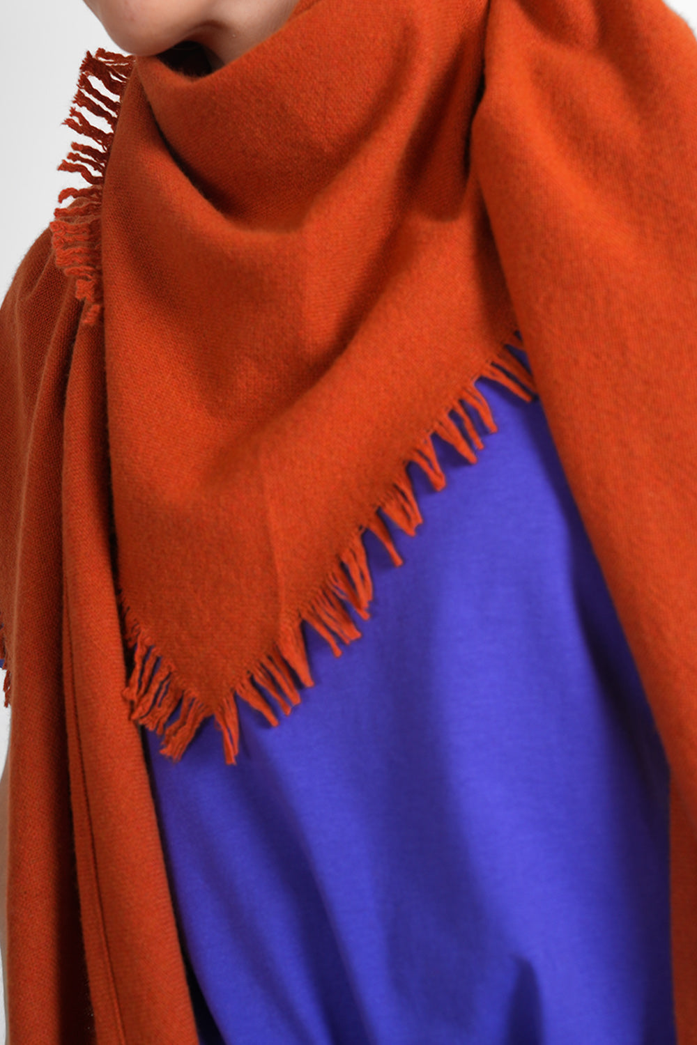 Quelara Wool Stola - tangerine