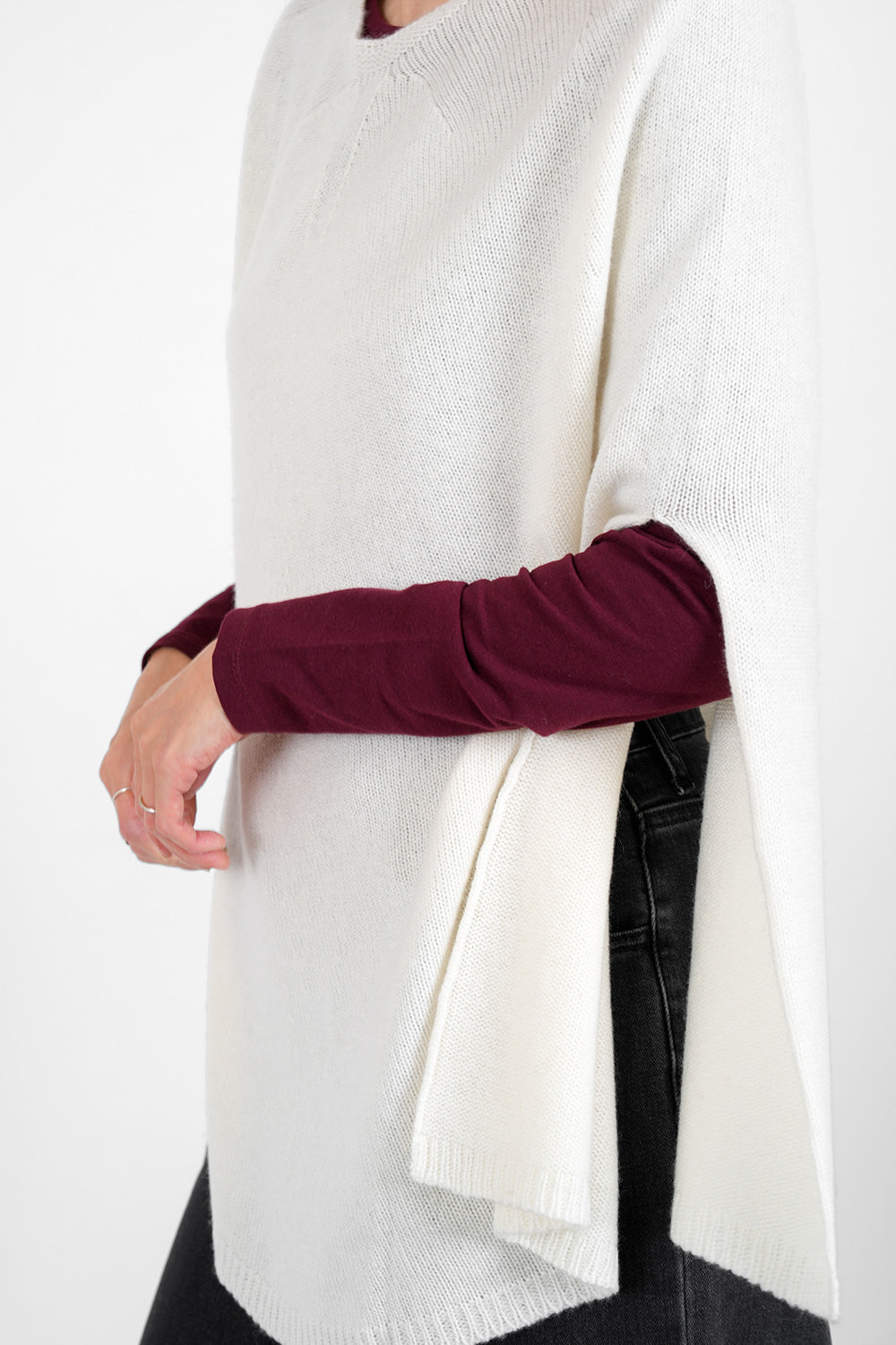 Quinn Cashmere Poncho - cream