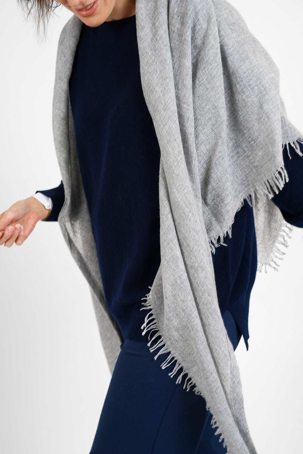 Quintin Wool Stola - light grey