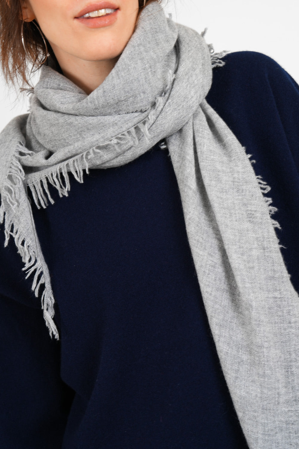 Quintin Wool Stola - light grey