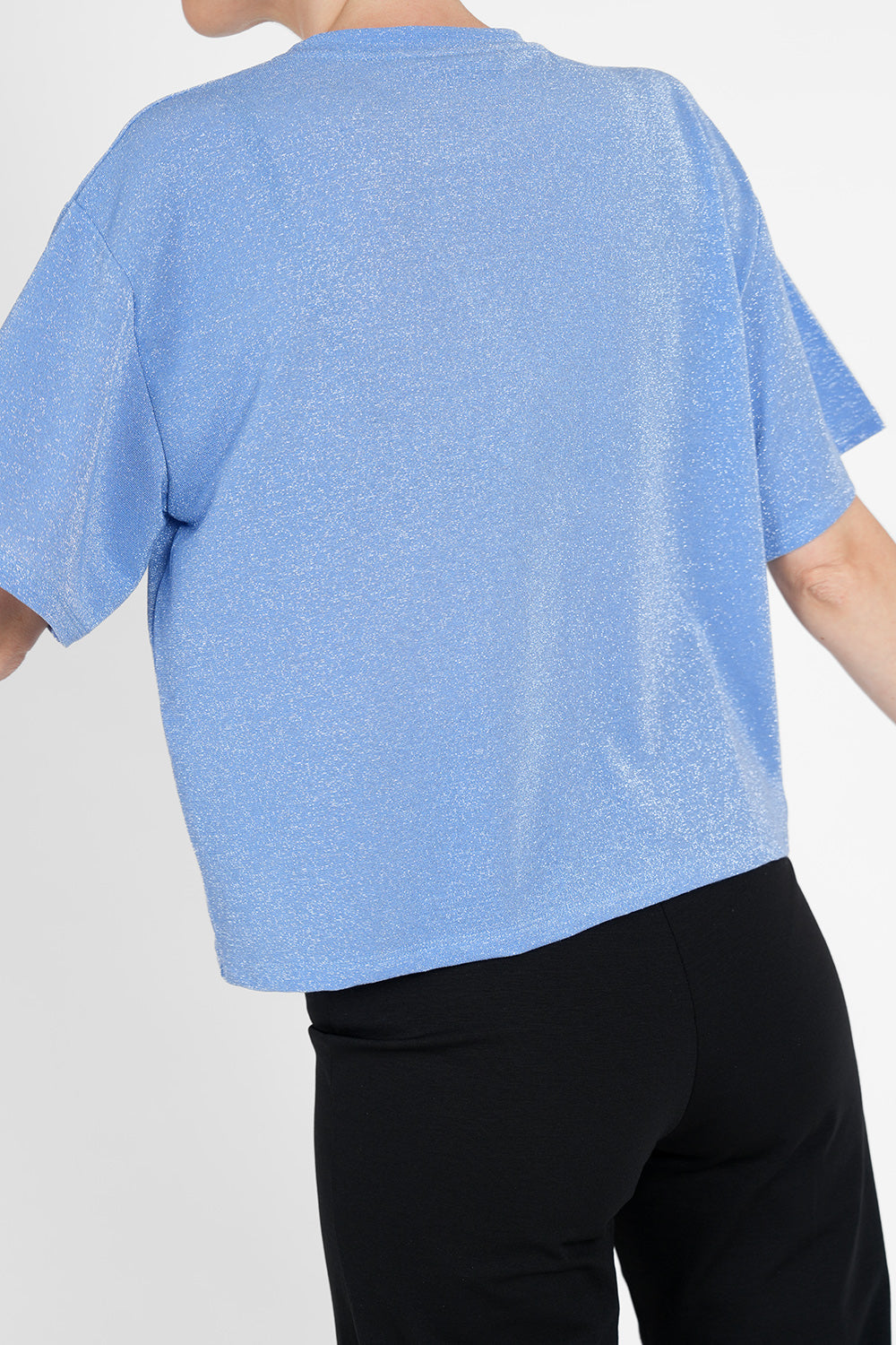 Talea Lurex Shirt - sky