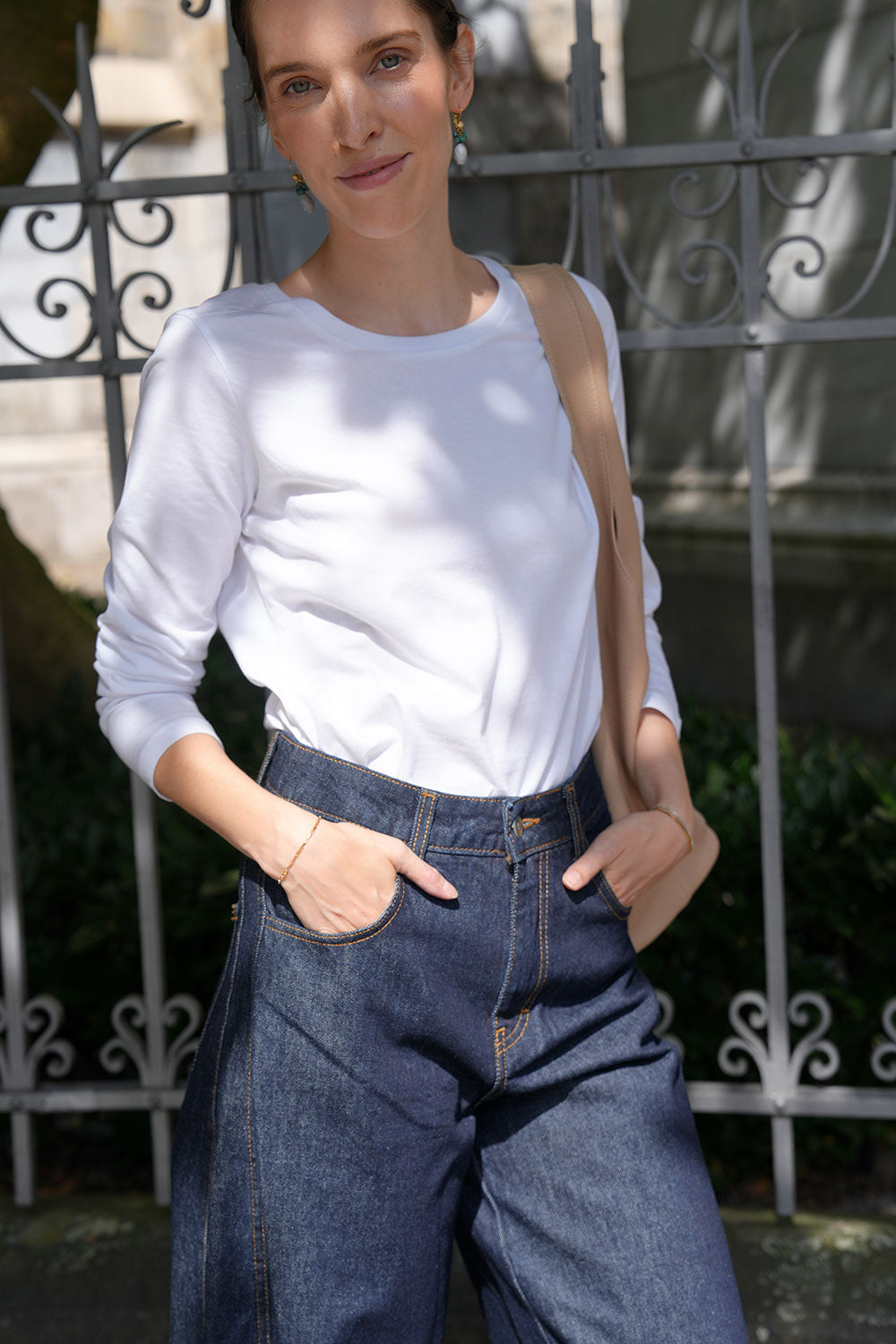 Long Tipra Organic Cotton Shirt - white