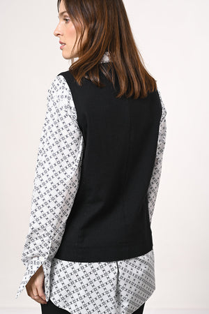 Tomina Leinen Blouse - nero