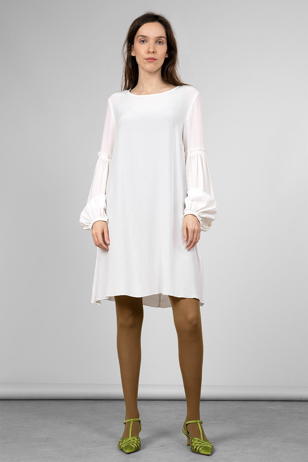 Amili Silk Dress - latte