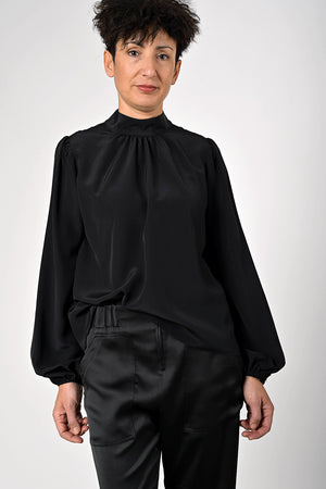 Cafilia Silk Blouse - black