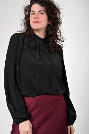 Cafilia Silk Blouse - black