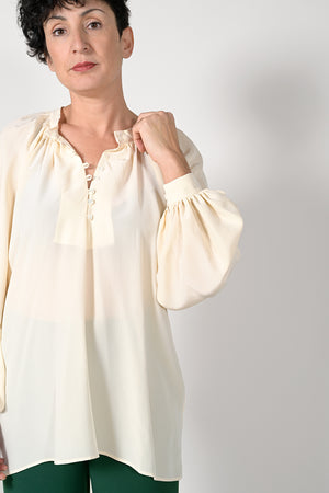 Calana Silk Blouse - oat