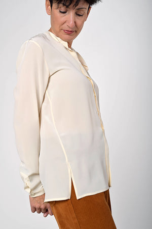 Camille Silk Blouse - oat