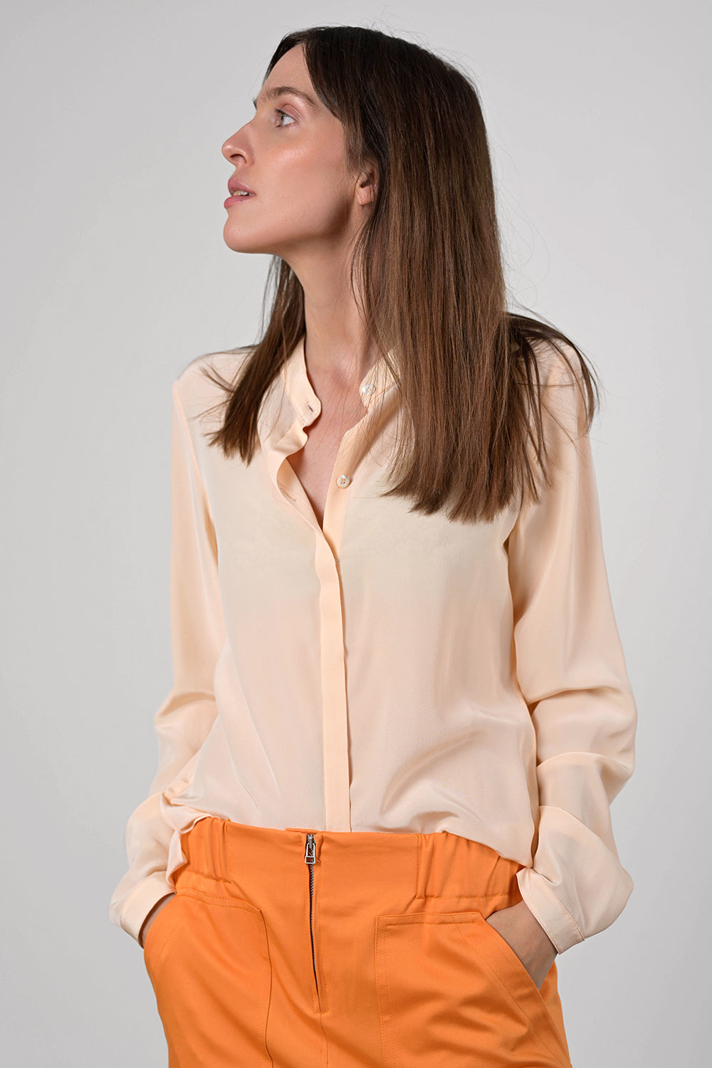 Camille Silk Blouse - rose