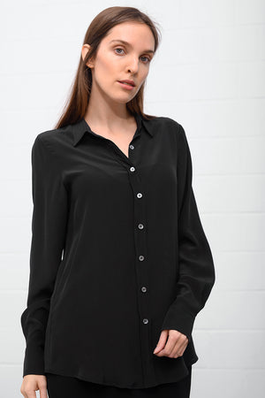 Casella Silk Blouse - nero