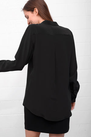 Casella Silk Blouse - nero