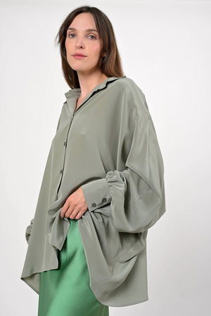 Cerena Silk Blouse - salvia