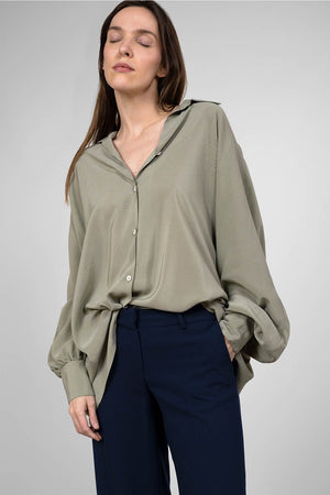 Cerena Silk Blouse - salvia