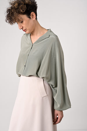 Cerena Silk Blouse - salvia