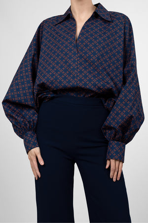 Cirus Blouse - blu chain