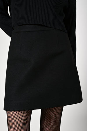 Golyn Wool Skirt - black