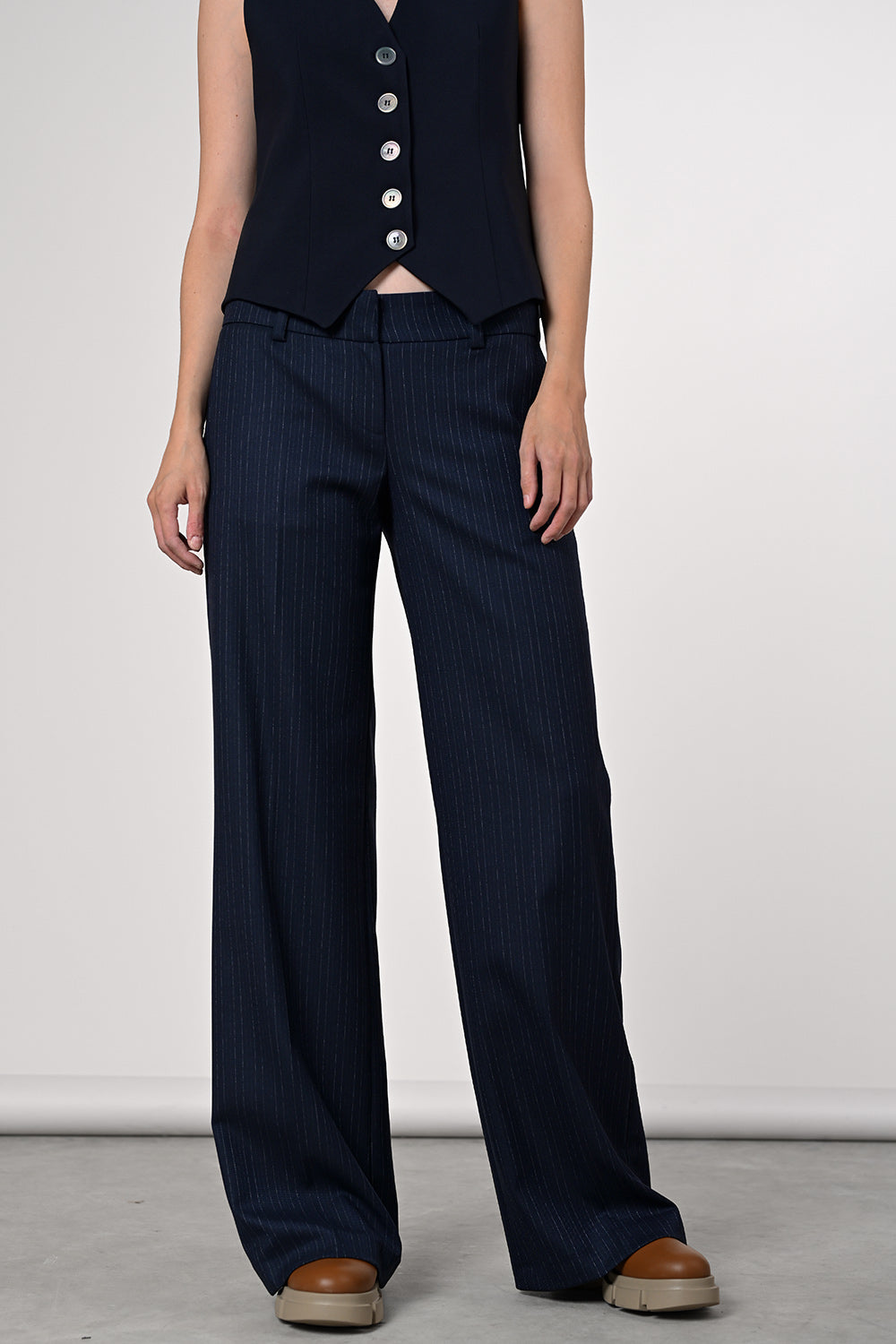 Pacobi 933 Pants blue stripe www.prego PREGO made with love