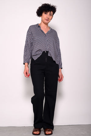 Parol Leinen Pants - nero