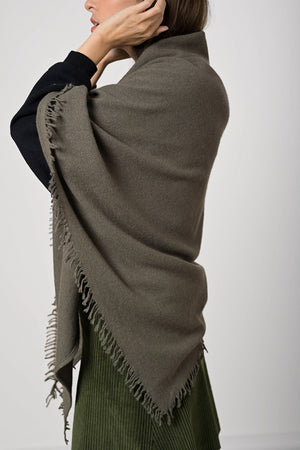 Quelara Wool Stola - oliva