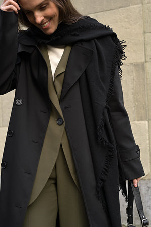 Quelara Wool Stola - nero