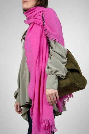 Quirina Long Scarf - fuxia